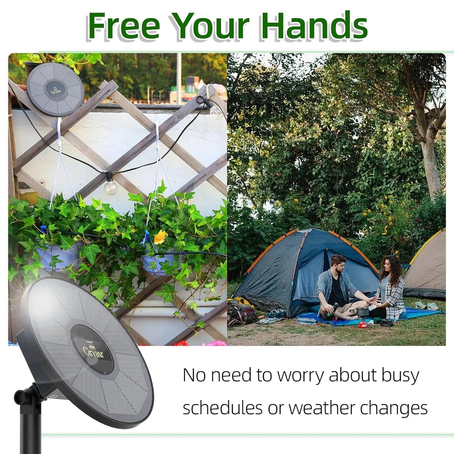 Solar Drip Irrigation System – 6 Timers, 15 Pots, IP65