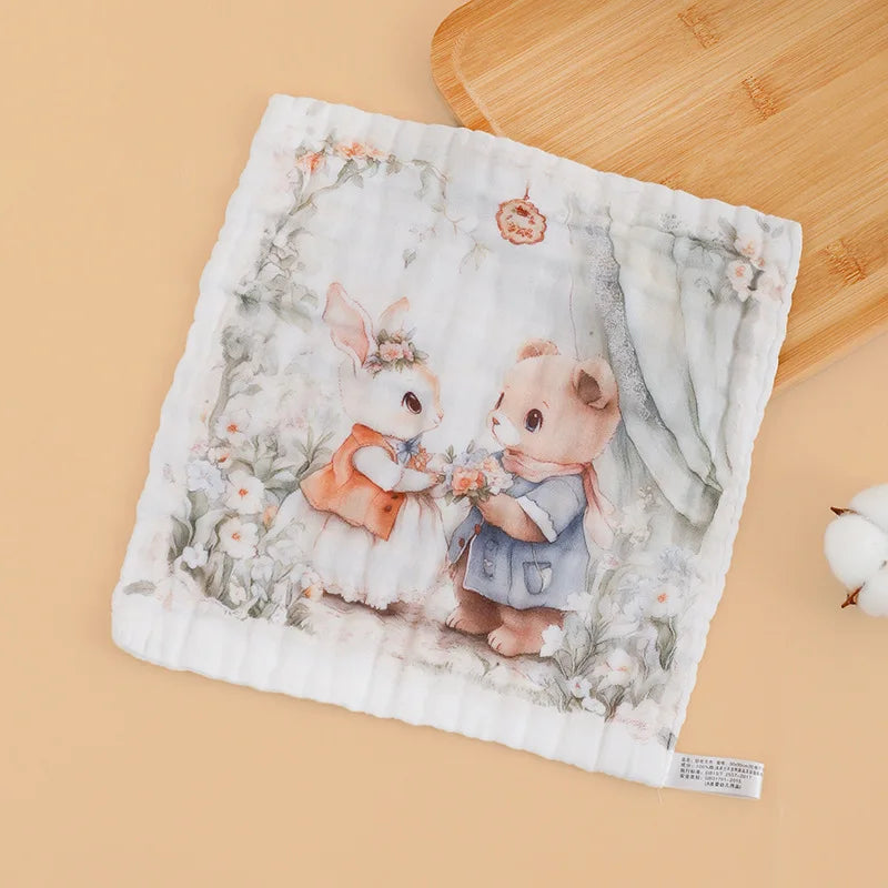 MOONBIFFY Baby Muslin Washcloths | 100% Cotton Gauze Towels