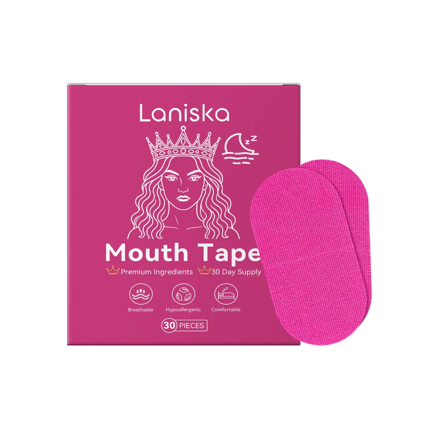 Laniska Lavender Sleep Mouth Tape – Nose Breathing Patch 30pcs