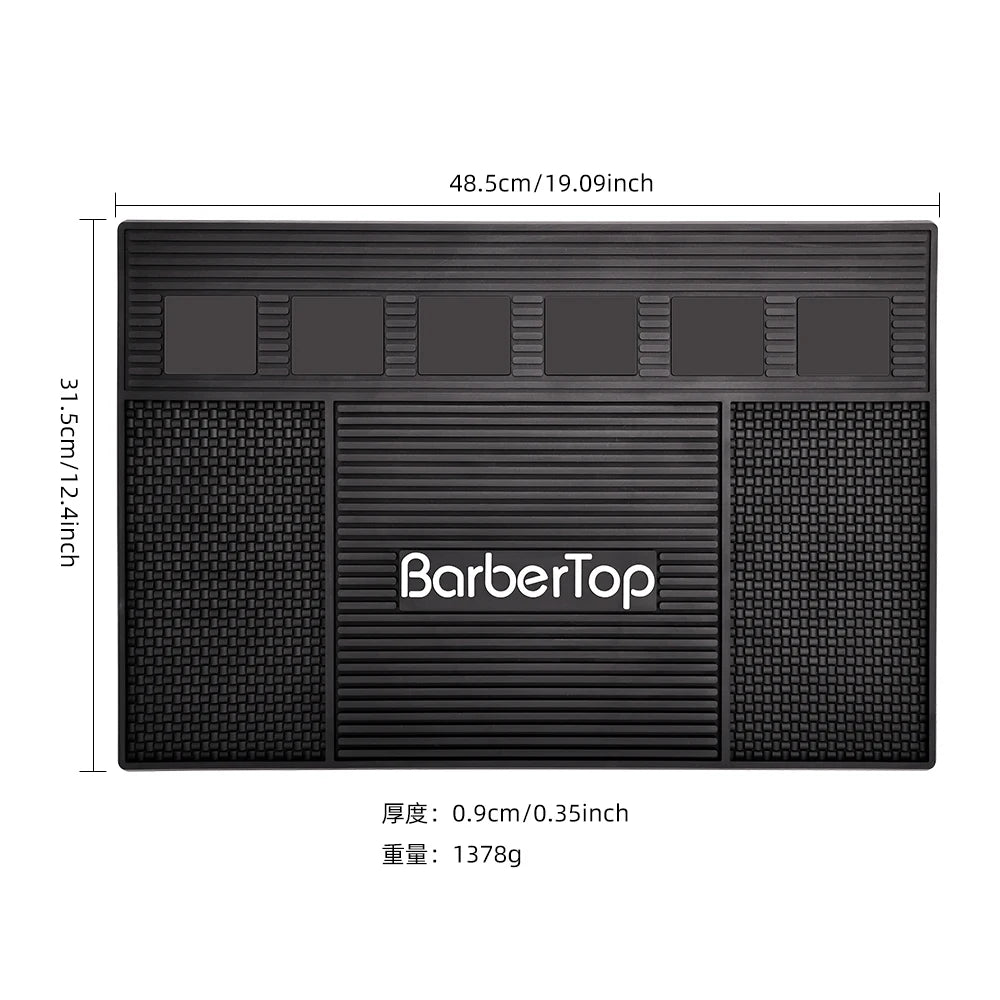 Barber Soft Silicone Magnetic Tray Hairdressing Antiskid Waterproof Flexible Rubber Storage Mat Salon Clippers Scissors Tools Peaceful Pleasures Health and Wellness B