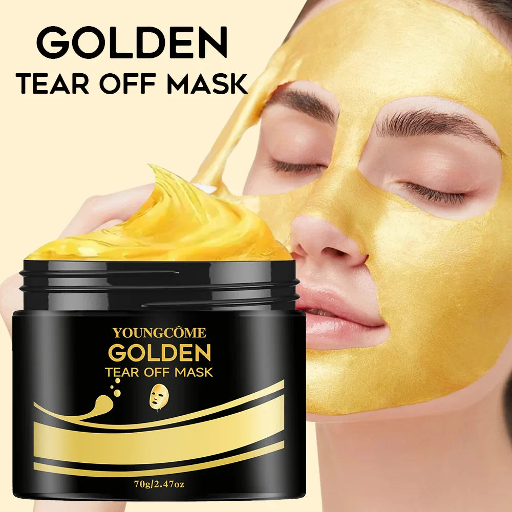 24K Gold Peel-Off Mask – Cleansing, Firming & Brightening
