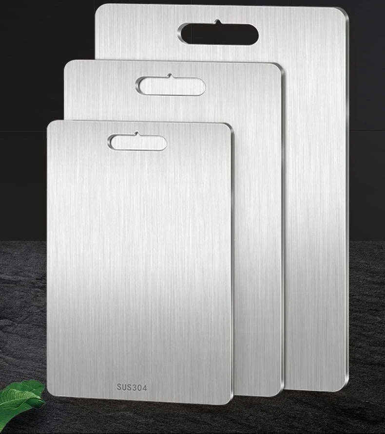 316 Stainless Steel Cutting Board – Reversible 2-in-1 Non-Slip Stainless Steel Cutting Board Peaceful Pleasures Health and Wellness A and B and C