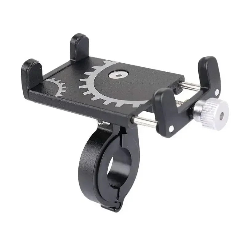 Metal Riding MTB Motorcycle Bicycle Phone Holder Aluminum Alloy Anti-slip Bracket Support GPS Clip Bike Phone Stand for iPhone Peaceful Pleasures Health and Wellness Black