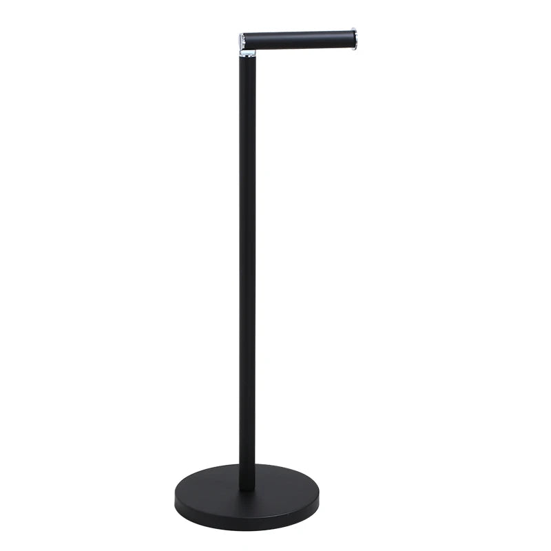 Free Standing Toilet Paper Holder Rack with Storage | Brushed Steel