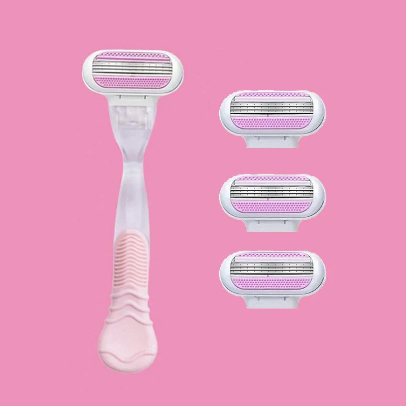 3-Layer Manual Razor for Women – Anti-Irritation, Ultra-Sharp