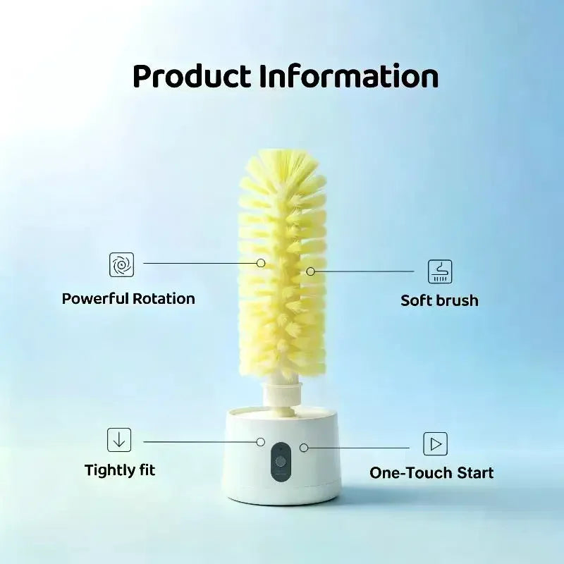 Electric Cup Scrubber & Bottle Brush – 360° Auto Cleaner