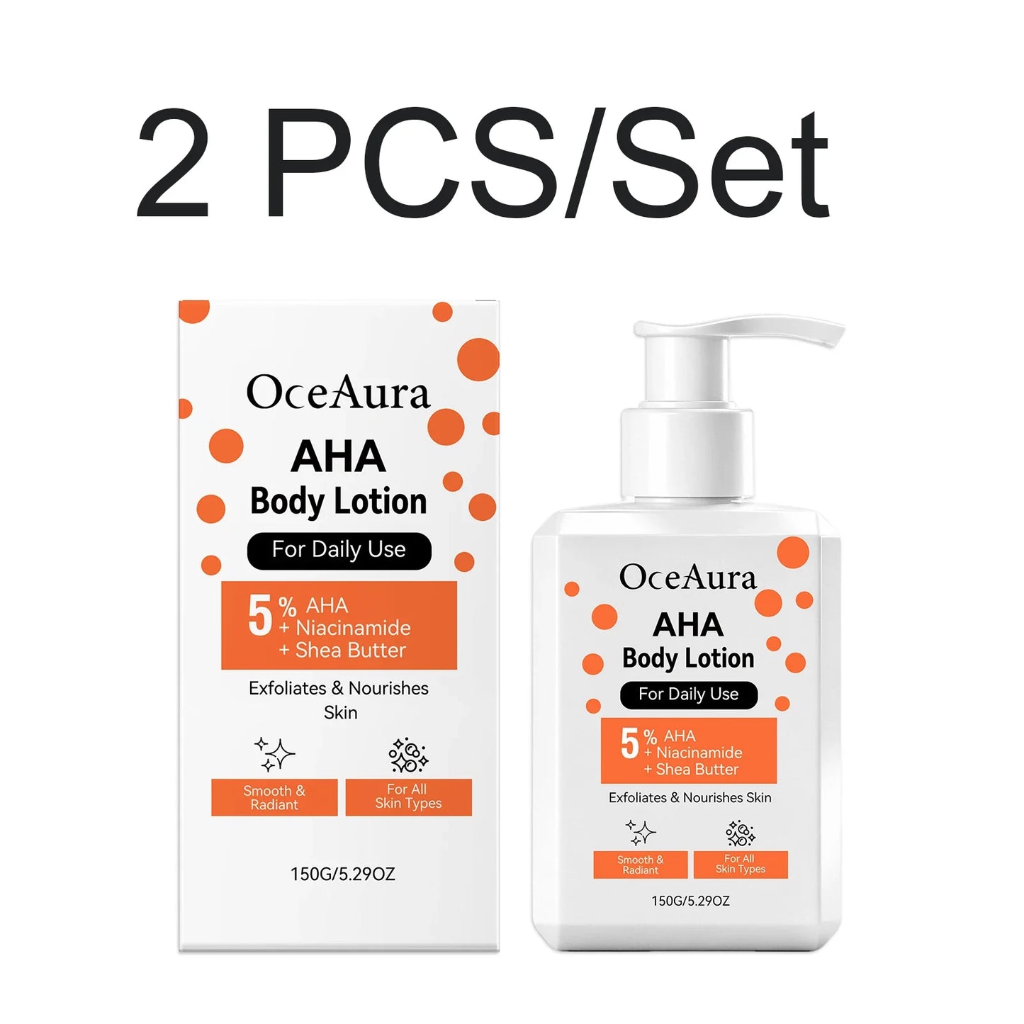 AHA Brightening Body Cream – Niacinamide & Shea Butter 150g