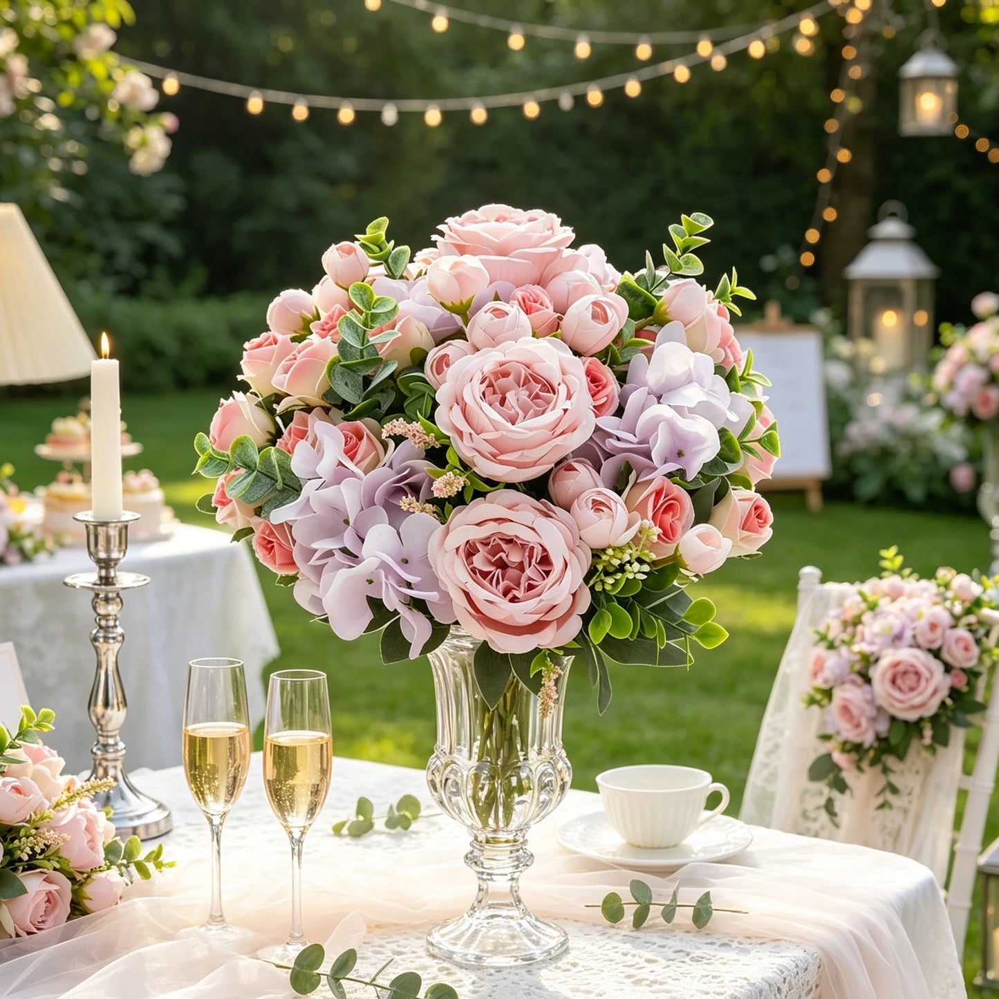 Artificial Silk Peony Bouquet | Wedding & Home Décor Flowers