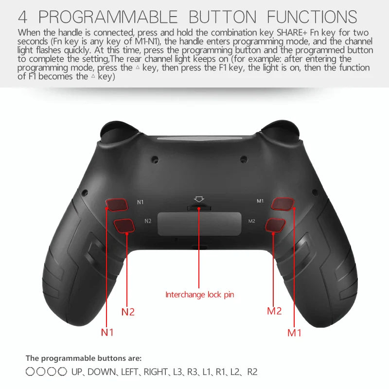 Wireless Bluetooth PS4/PS3/PC/Android Gamepad Controller