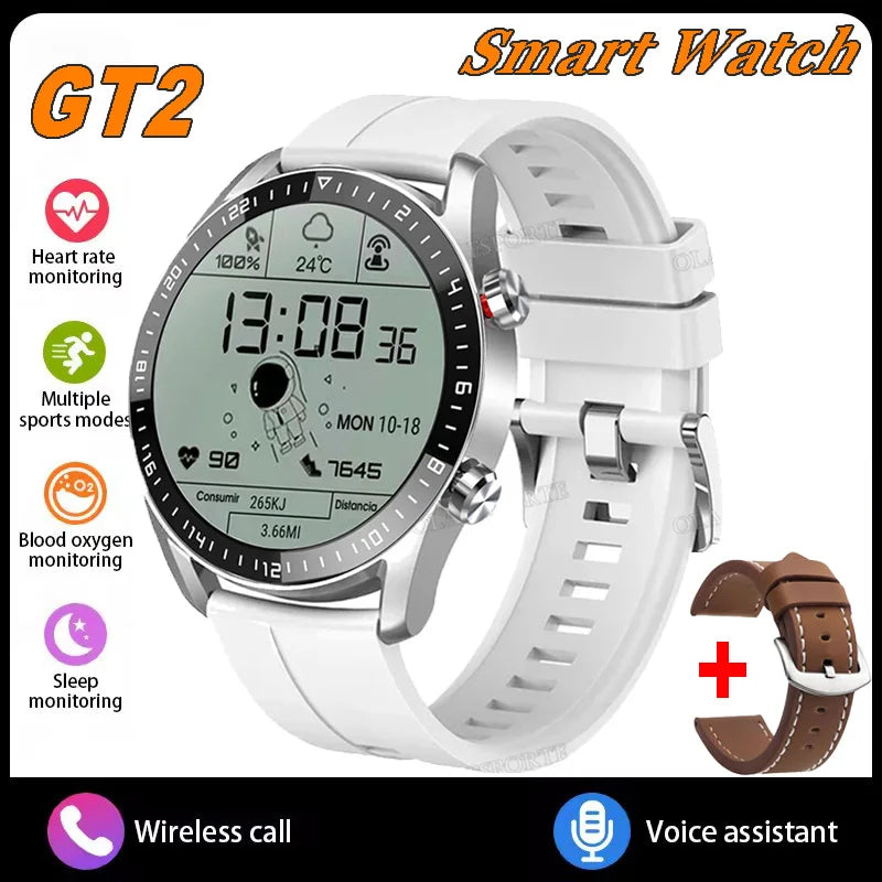 GPS ECG+PPG Bluetooth Call Smart Watch Men 2025 Sports Bracelet NFC Waterproof Custom Watch Face Men SmartWatch For IOS Android Peaceful Pleasures Health and Wellness Wh22Pgstrap
