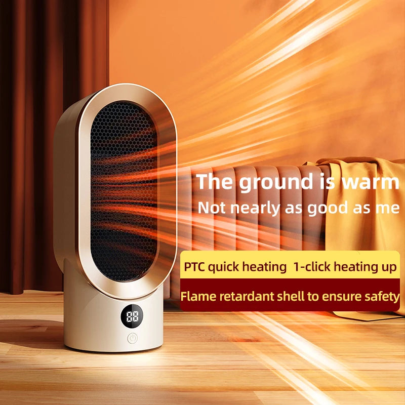 HOMEFISH 800W Mini PTC Ceramic Desktop Space Heater