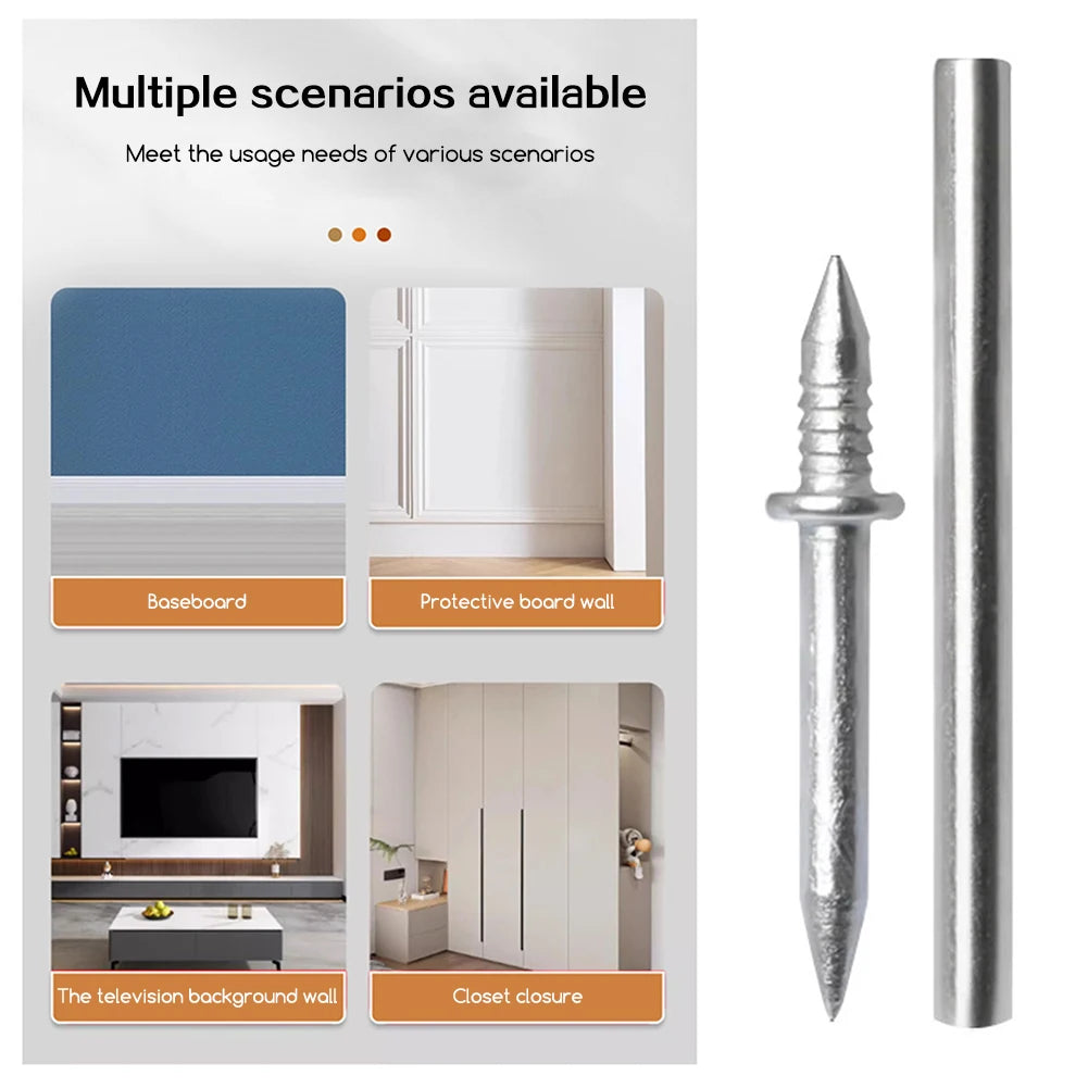 Trace-Less Nails Seamless Double Head Nails Skirting Boards Invisibles Safety Screws With Double Head Nails Home Improvement Peaceful Pleasures Health and Wellness