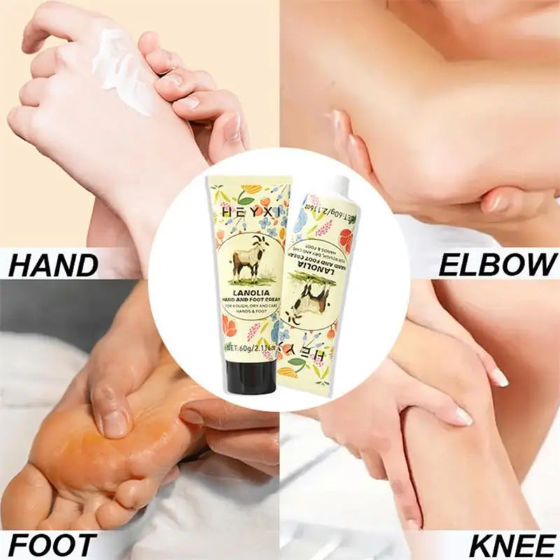 Lanolin Hand & Foot Cream Long-lasting Moisturizing Gentle Repair Chapped Skin Relieve Dryness Nourishing Smooth Skin Care Cream Peaceful Pleasures Health and Wellness