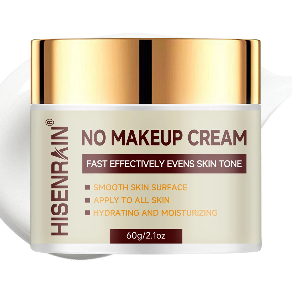 HISENRAIN Hyaluronic Acid & Glycerin BB Cream - Hydrating Tone-Up Moisturizer for Natural Glow & Smooth Skin. Peaceful Pleasures Health and Wellness 60g