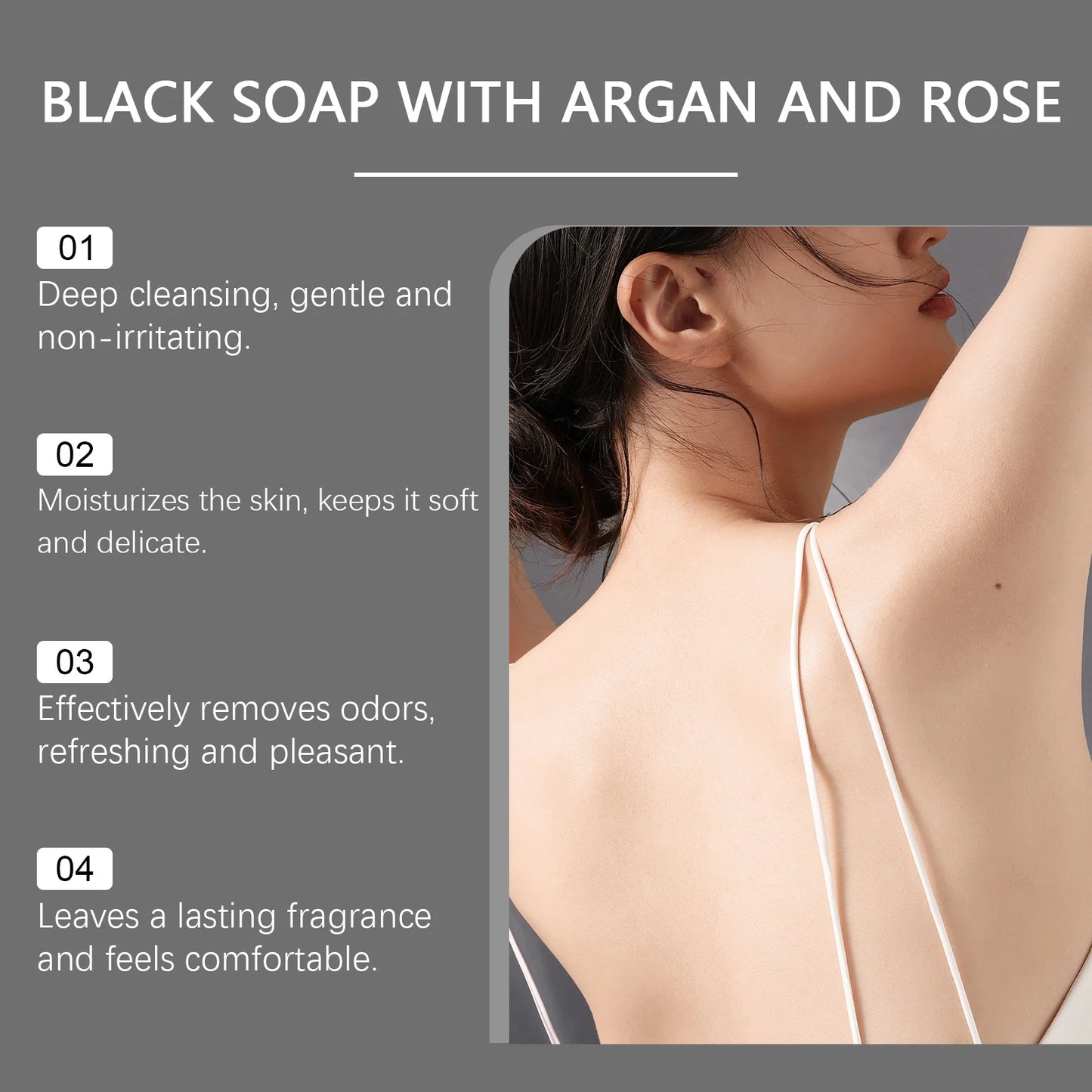 Black Cleansing Soap – Argan Oil & Rose Exfoliating Body Scrub Peaceful Pleasures Health and Wellness