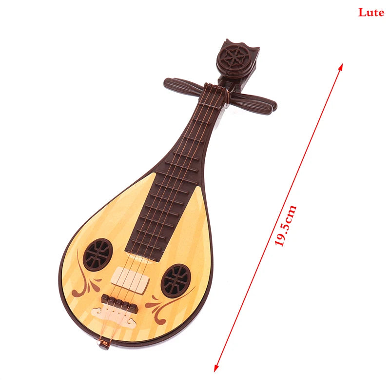 Dollhouse Miniature Folding Screen Guzheng Fan Ornaments 1:12