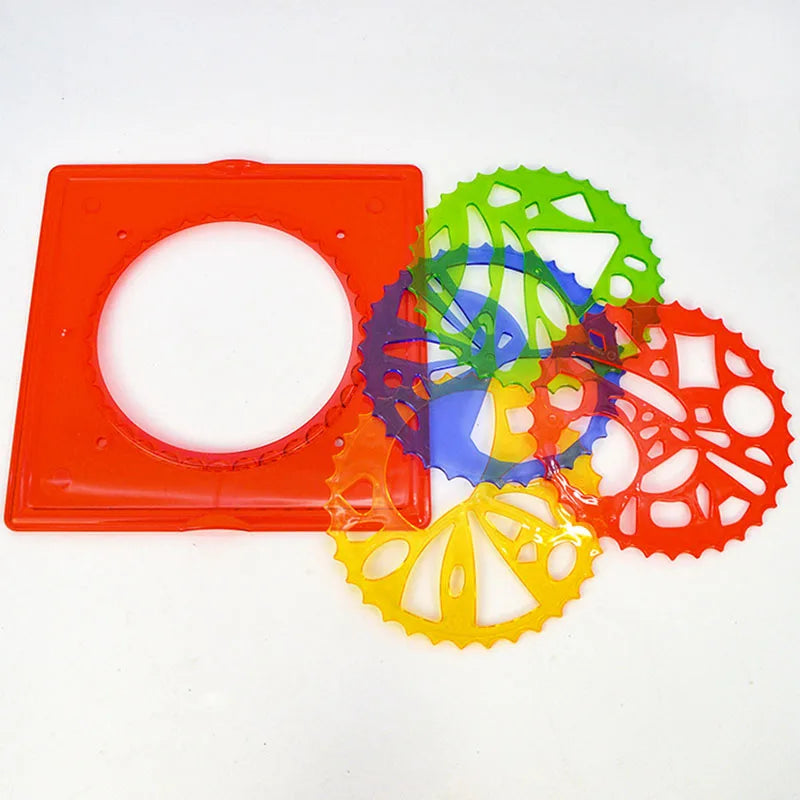 Classic Gear Wheel Spiral Circle Template Drawing Toys Children