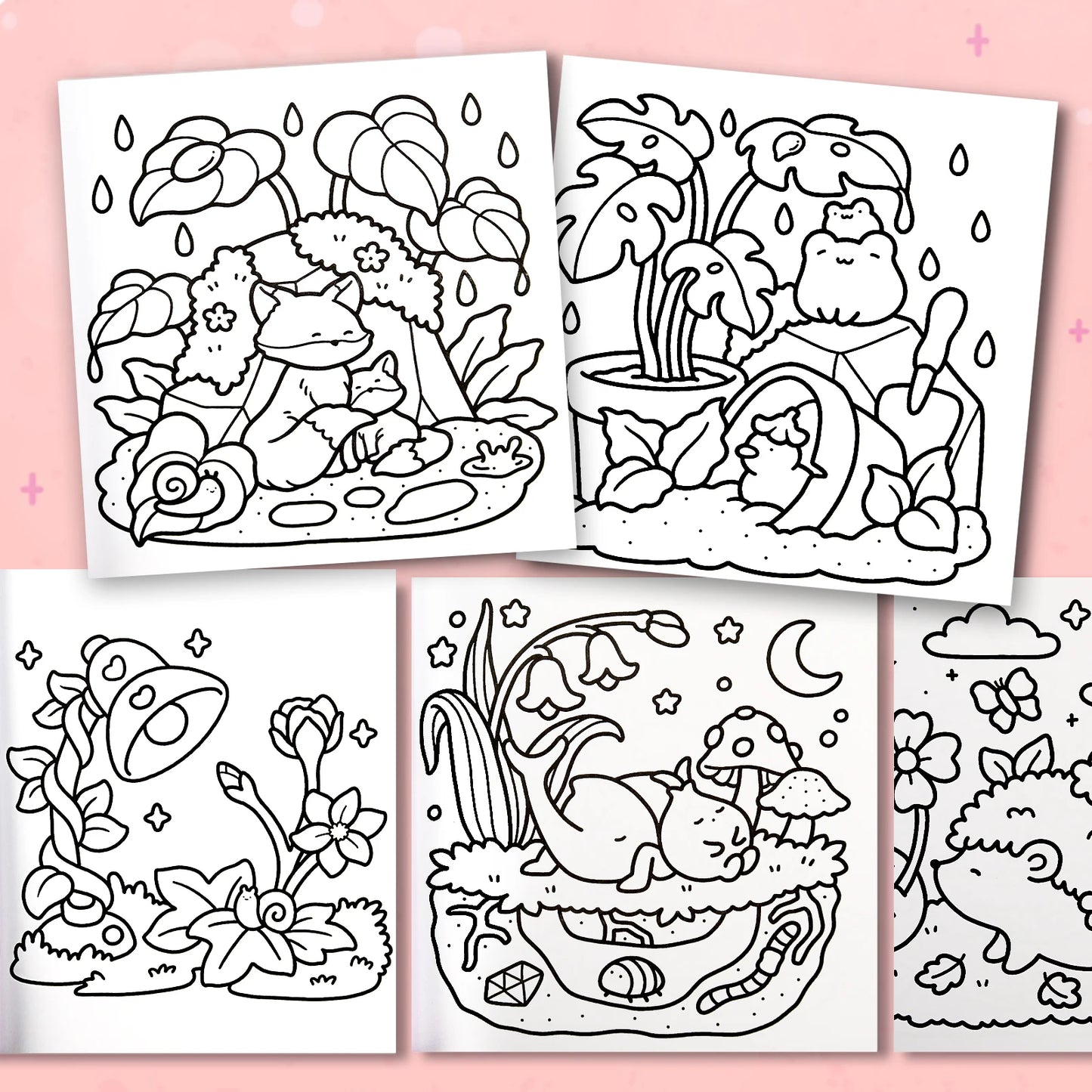 Into Gardens Adult Teen Coloring Book Comfy Patterns Bold Easy Cute