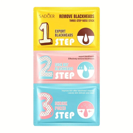 Three-Step Blackhead Removal Nose Patch Softens and Cleans Blackheads, Refines Pores, Nose Mask Patch Peaceful Pleasures Health and Wellness