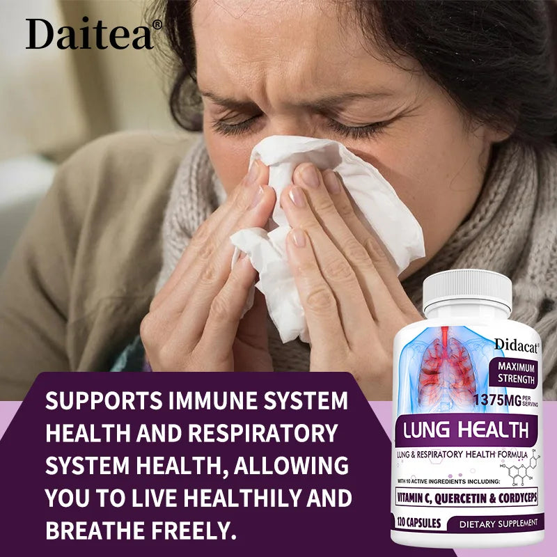 Lung Detox & Cleanse Capsules - Supports Bronchial and Respiratory Health, Promoting Lung Cleansing and Detoxification Peaceful Pleasures Health and Wellness