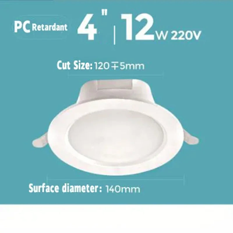 LED Emergency Recessed Downlight | Motion Sensor & 3-Hr Backup