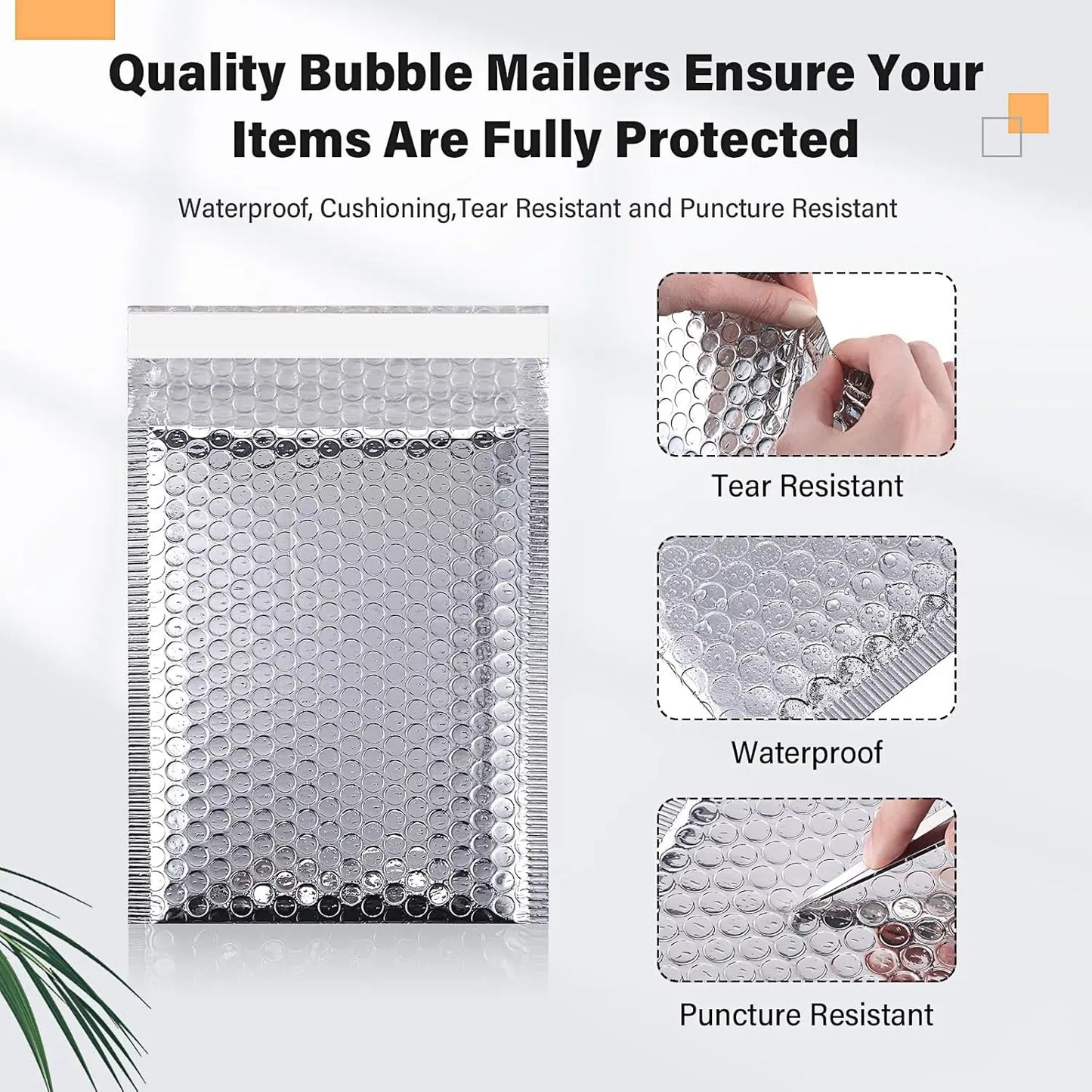 Silvery Bubble Envelope Shipping Packaging Supplies Packing Bag Bags