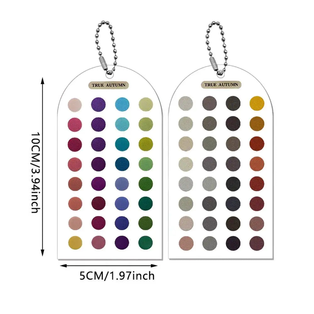 Color Analysis Cards – Double-Sided Acrylic Seasonal Palette 2pc Color Analysis Tool Peaceful Pleasures Health and Wellness B