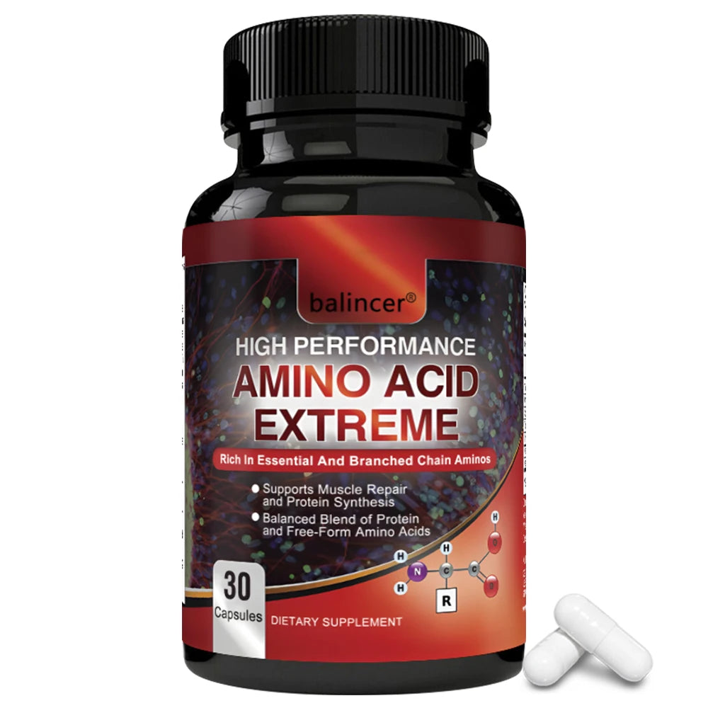 High Performance Amino Acids - Rich in Amino Acids and BCAAs - Muscle Replenishment, Repair and Growth, Workout Supplement Peaceful Pleasures Health and Wellness 30 count-1 bottle