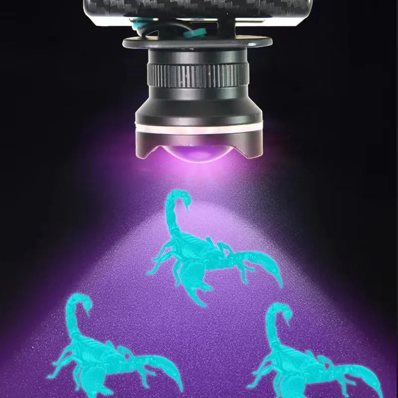 SHINEKNOT 30W Dual LED Headlamp – White & UV, 4400mAh Battery