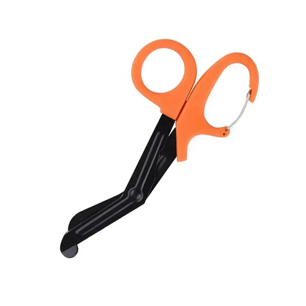 15/18.5cm Rescue EMT Trauma Bandage Shears Medical Scissors Emergency EDC Outdoor Tactical Gear First Aid Trauma Kit Peaceful Pleasures Health and Wellness Orange 15cm