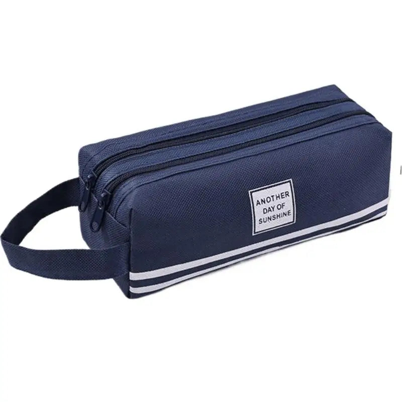 Large Capacity Double Layer Oxford Cloth Pencil Case