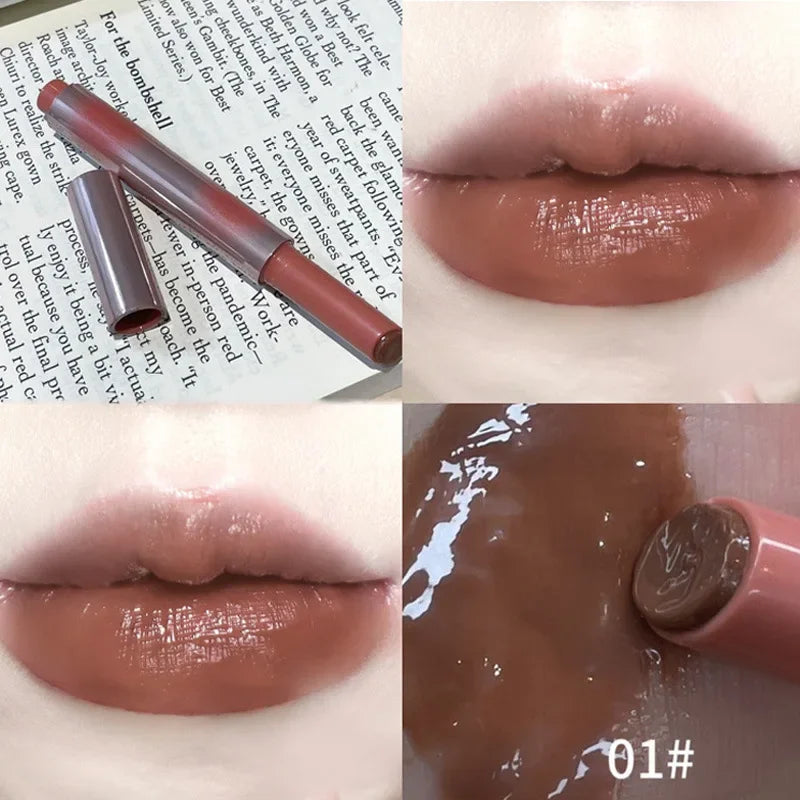 Strawberry Jelly Lipstick Mirror Gloss Tint | K-Beauty Moisturizing