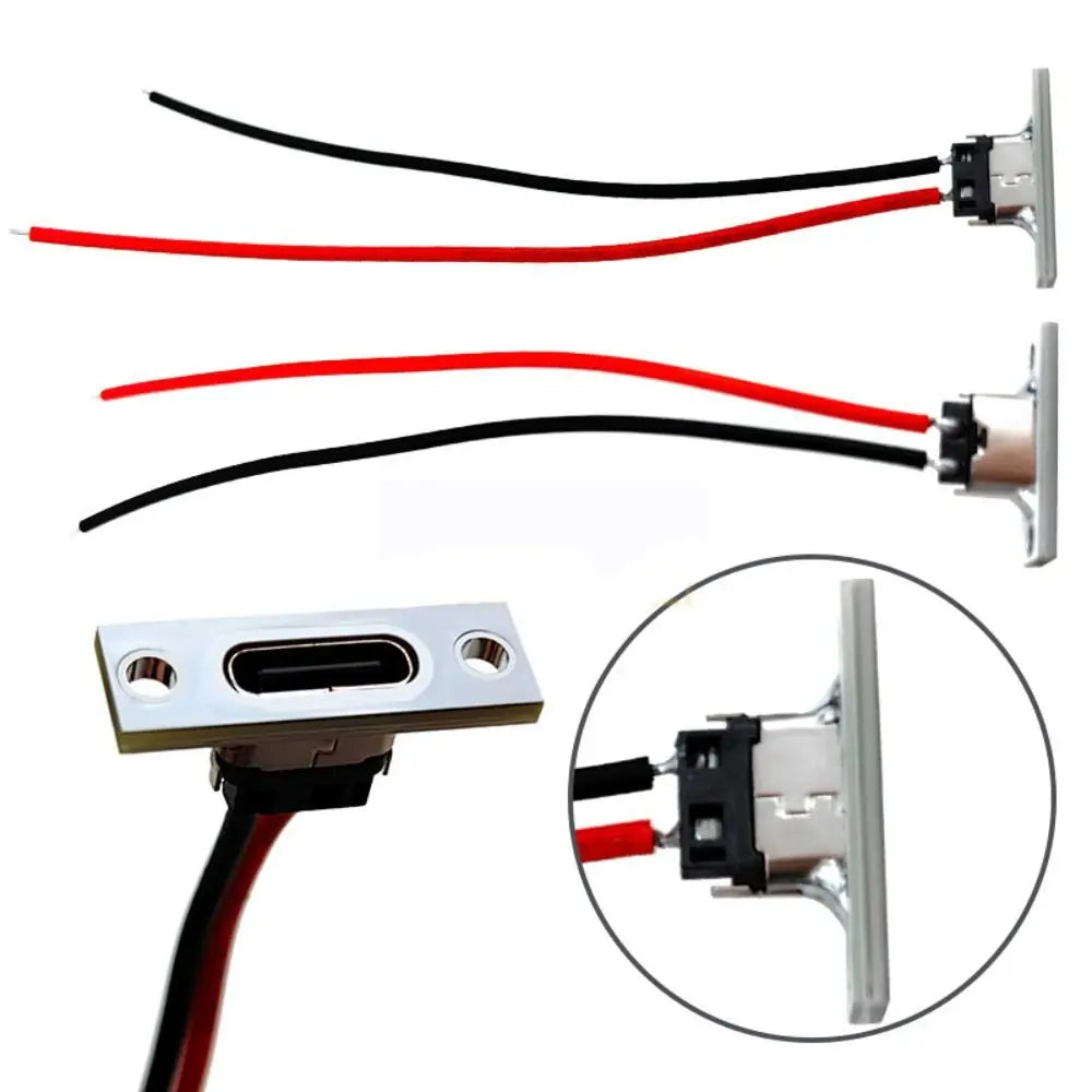 Waterproof USB Type-C Female Connector Jack 2-Pin Solder