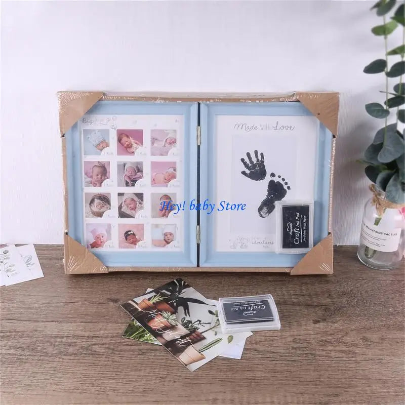 Foldable Baby Handprint Photo Frame | Nursery Keepsake Gift