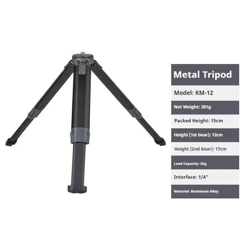 Mini Metal Alloy Tripod for DJI, Insta360 & GoPro Cameras