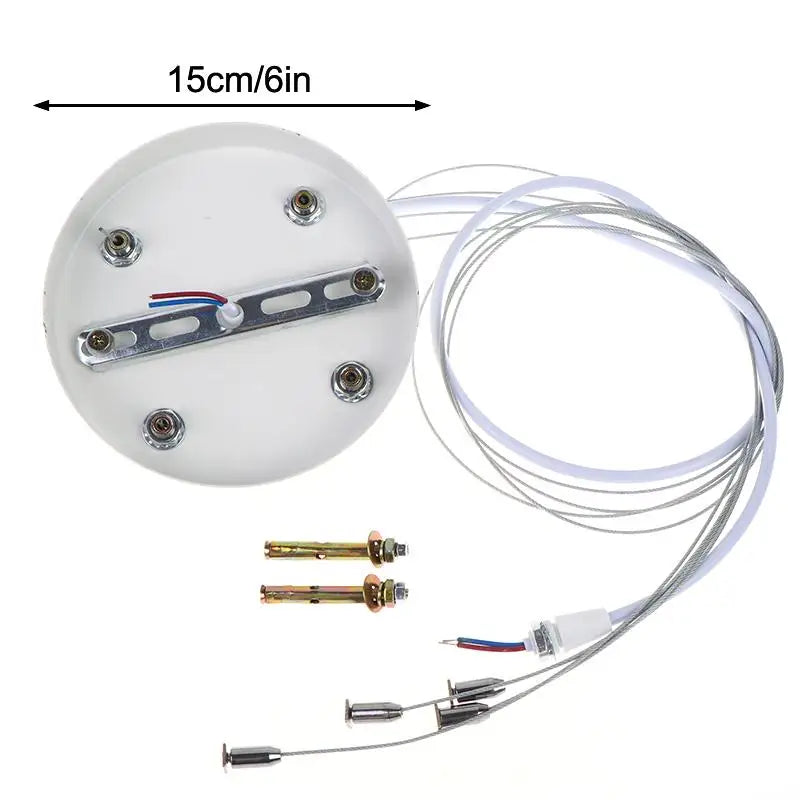 Ceiling Rose Canopy Steel Wire Rope – Chandelier Retrofit Fitting