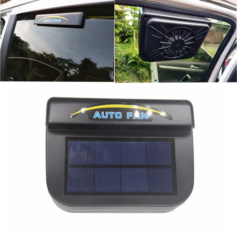 Universal Mini solar car exhaust fan window windshield exhaust port exhaust portable solar car exhaust fan Peaceful Pleasures Health and Wellness