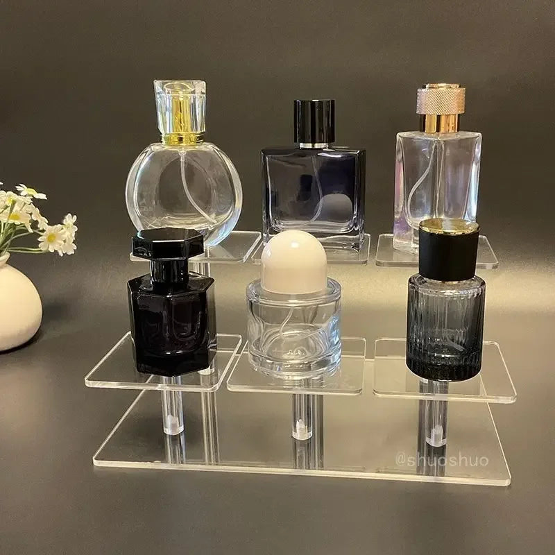 Acrylic Square Display Stand for Figurines, Perfume & Jewelry