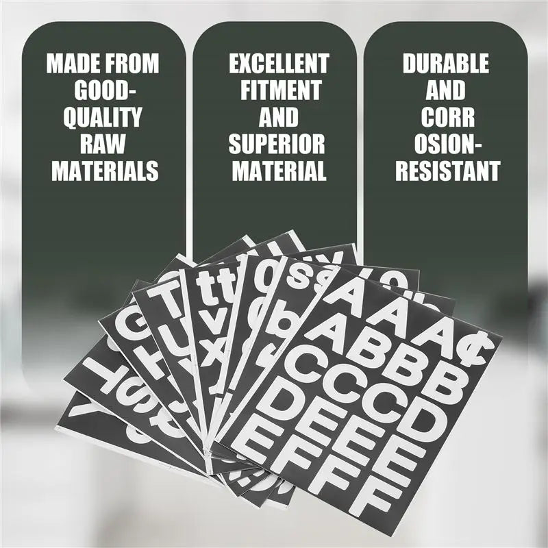 A36T-8 Sheets Self-Adhesive Vinyl Letters Numbers Kit, Mailbox Numbers Sticker For Mailbox,Signs,Window,Cars,Address Number Peaceful Pleasures Health and Wellness