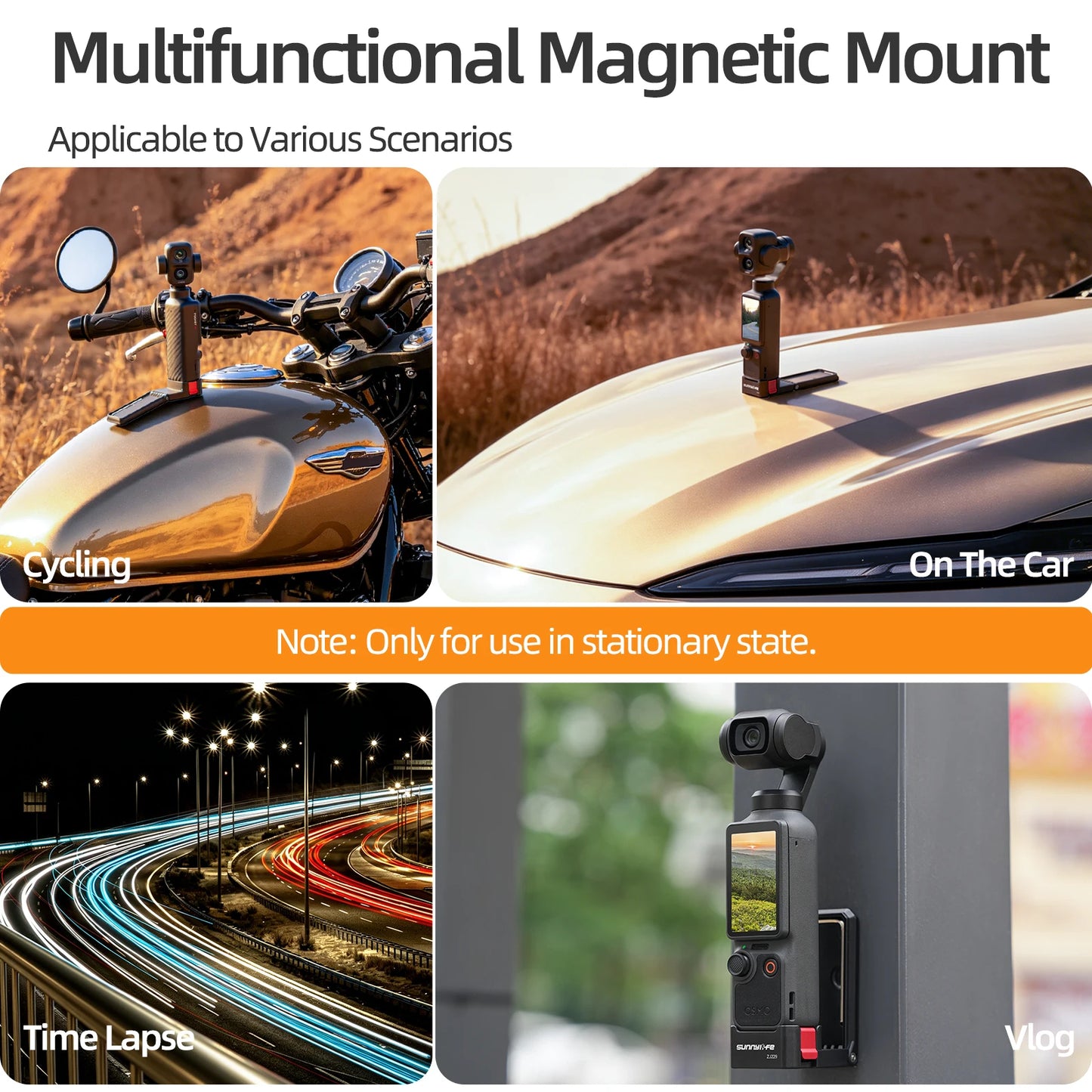Ultra-Strong Magnetic Mount Base For DJI Osmo Pocket 4 Pro/4/3 Quick-Release And Quick-Mount Design Magnetic Mount Base Peaceful Pleasures Health and Wellness