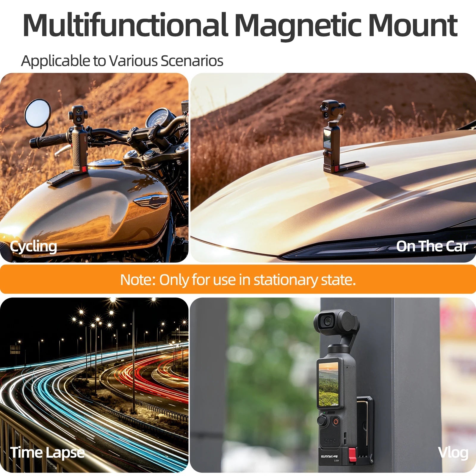 Ultra-Strong Magnetic Mount Base For DJI Osmo Pocket 4 Pro/4/3 Quick-Release And Quick-Mount Design Magnetic Mount Base Peaceful Pleasures Health and Wellness