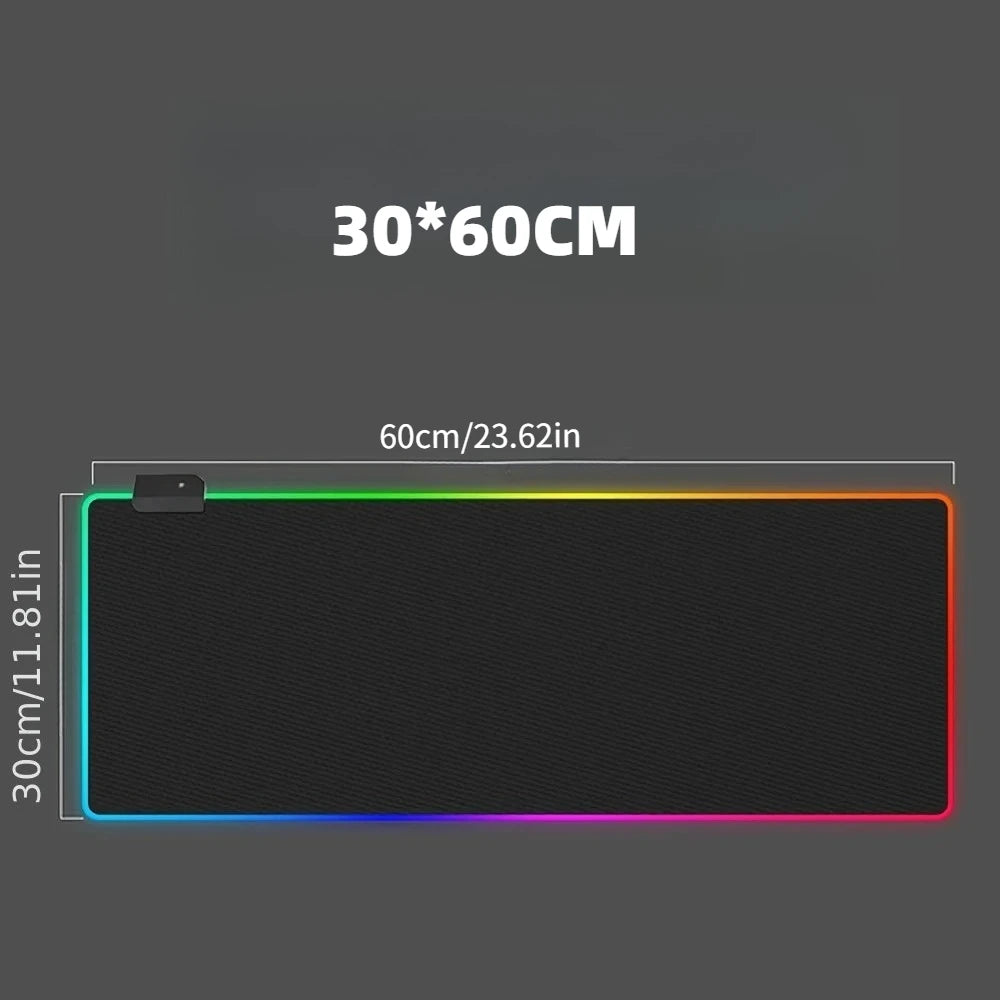 RGB Gaming Mouse Pad | 14 Glow Modes & Non-Slip Base