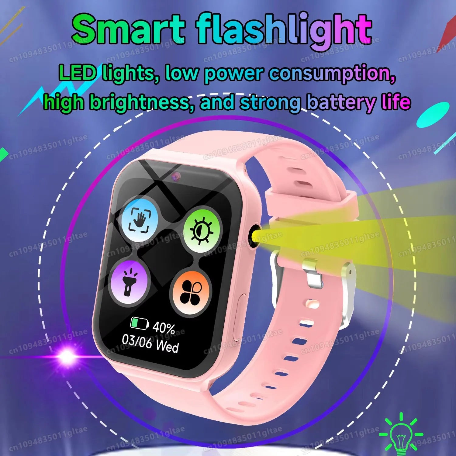 New Smartwatch For Kids HD Camera Flashlight Study Partners Multi Games Calculator Children's Day Birthday Gift Boys Girls HW12 Peaceful Pleasures Health and Wellness