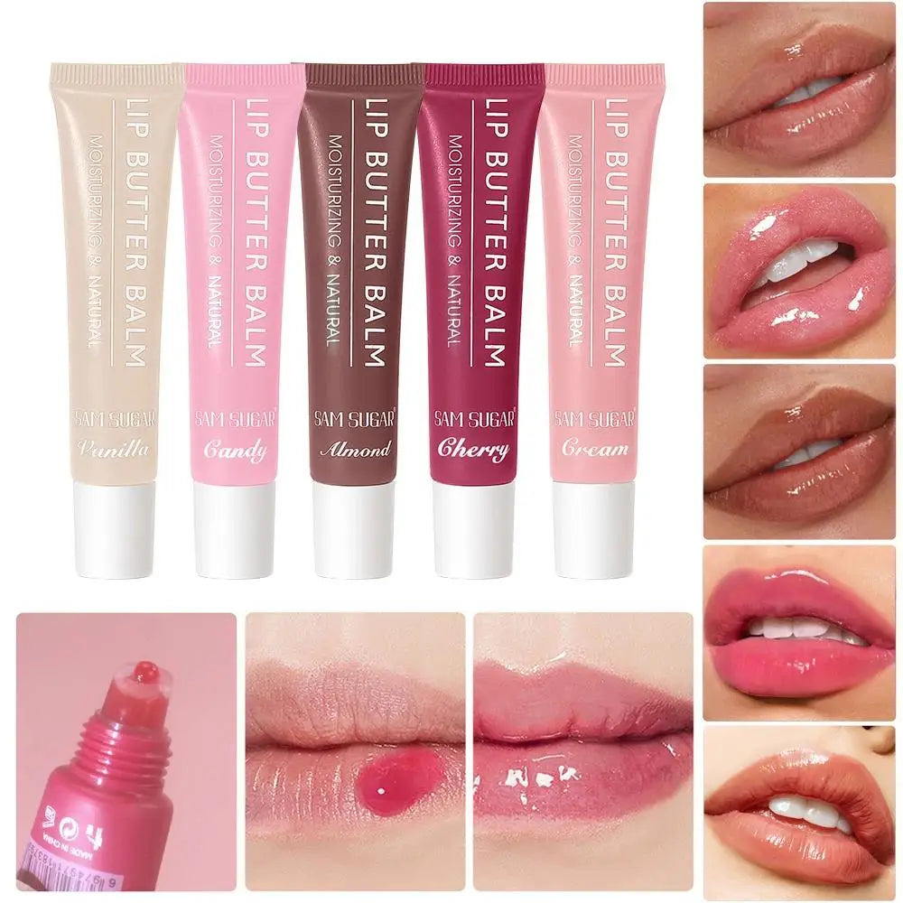 SAM SUGAR Hydrating Lip Butter Balm | Mirror Shine 5 Colors