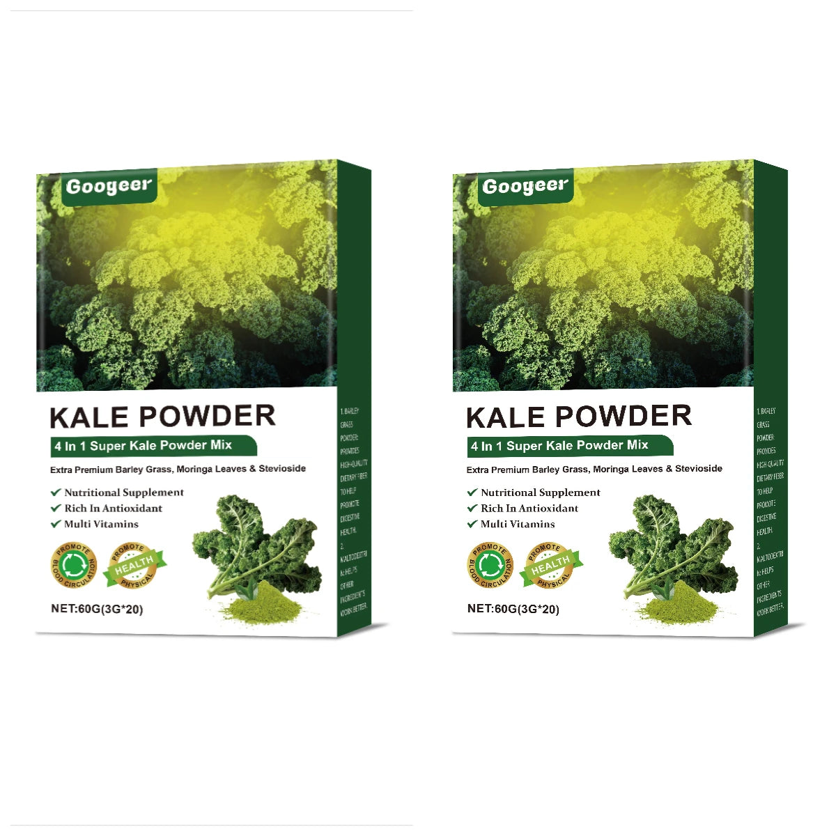 4-in-1 Super Greens Powder: Kale, Barley Grass & Moringa | 20 Sachets