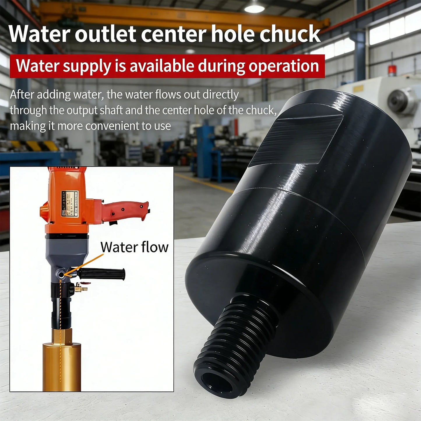 Core Drill Bit Adapter 1-1/4in-7 Female Thread to 16mm Male Thread Core Drill Converter for Concrete Coring Drills Peaceful Pleasures Health and Wellness