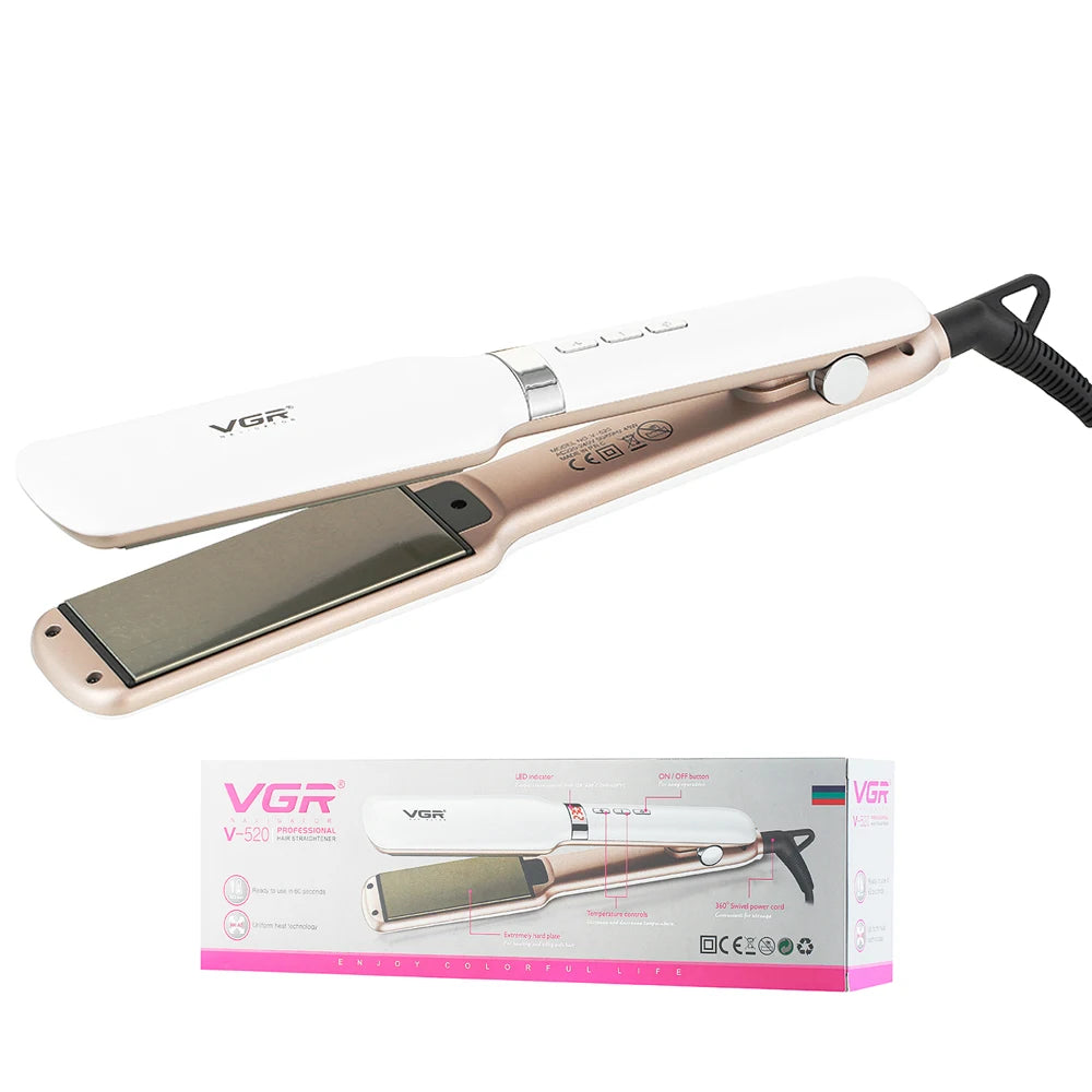 VGR Professional Perm Splint Dormitory Home Straight Hair Curling Convenient Hair Care Adjustable Hair Straightener V-520 Peaceful Pleasures Health and Wellness EU