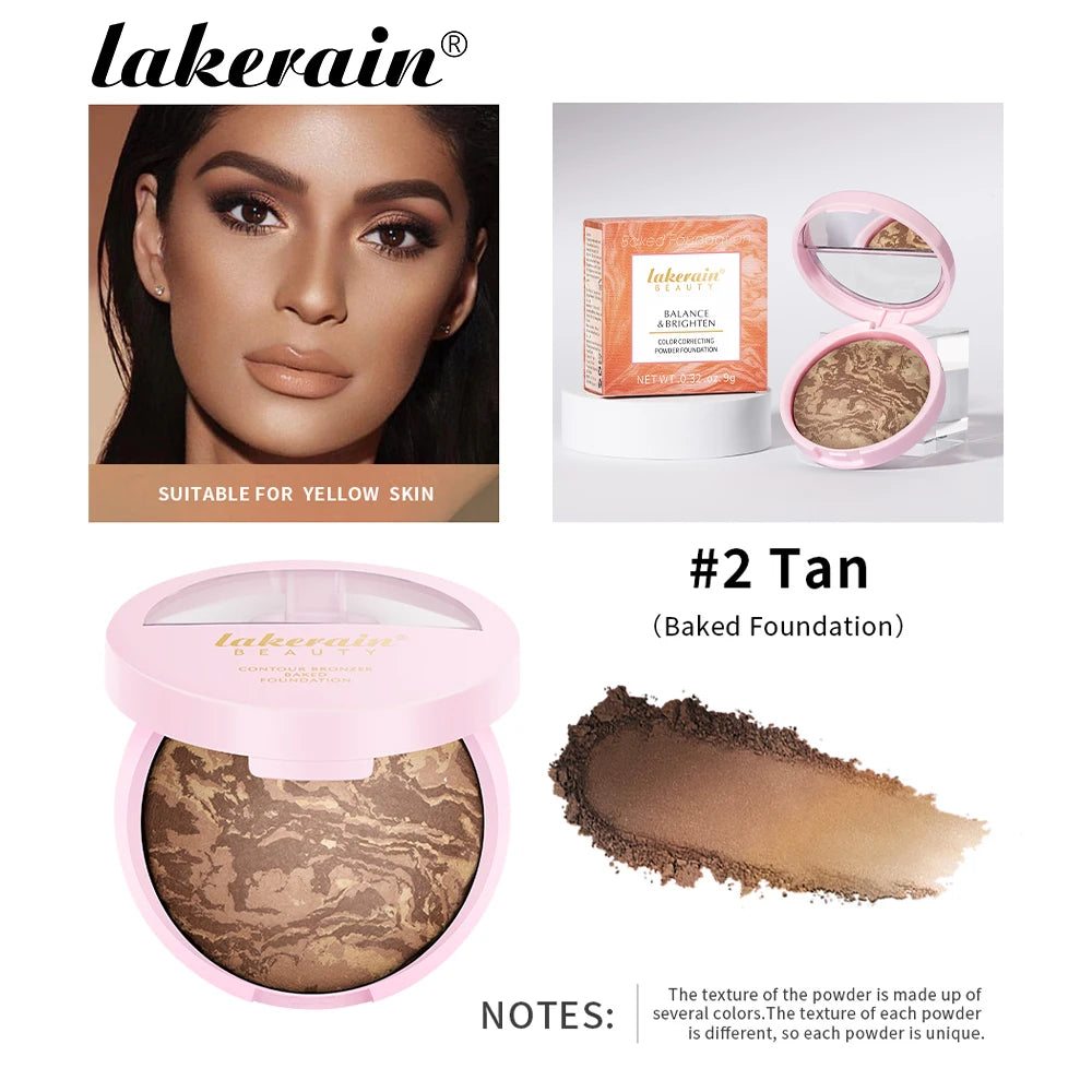 Matte Face Foundation Bronzer Pressed Powder Compact Long Lasting Oil Control Translucent Loose Setting Powder For Face Makeup Peaceful Pleasures Health and Wellness Mixed Color
