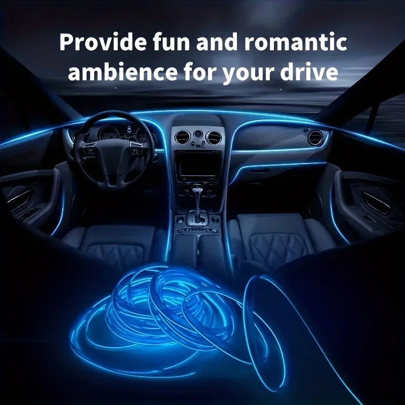 5M USB Car Interior LED Ambient Light Strip | Neon EL Glow
