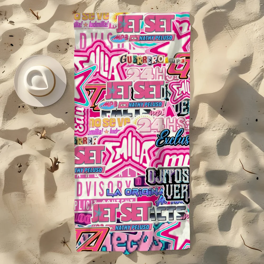 Emilia Mernes Music Print Quick-Dry Beach & Sports Towel